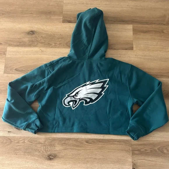 NFL Philadelphia Eagles Women’s Crop Hoodie, Rare, Official Ultra Game- NWT - Picture 6 of 7